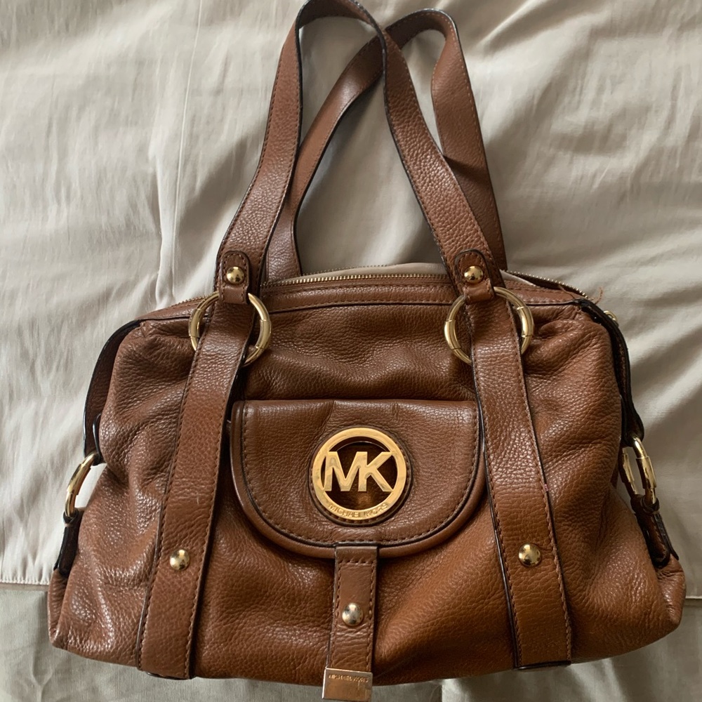 Michael Kors purse brown and gold
